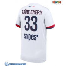 Fotballdrakt Herre Paris Saint-Germain Warren Zaire-Emery #33 Bortedrakt 2025-26 Kortermet